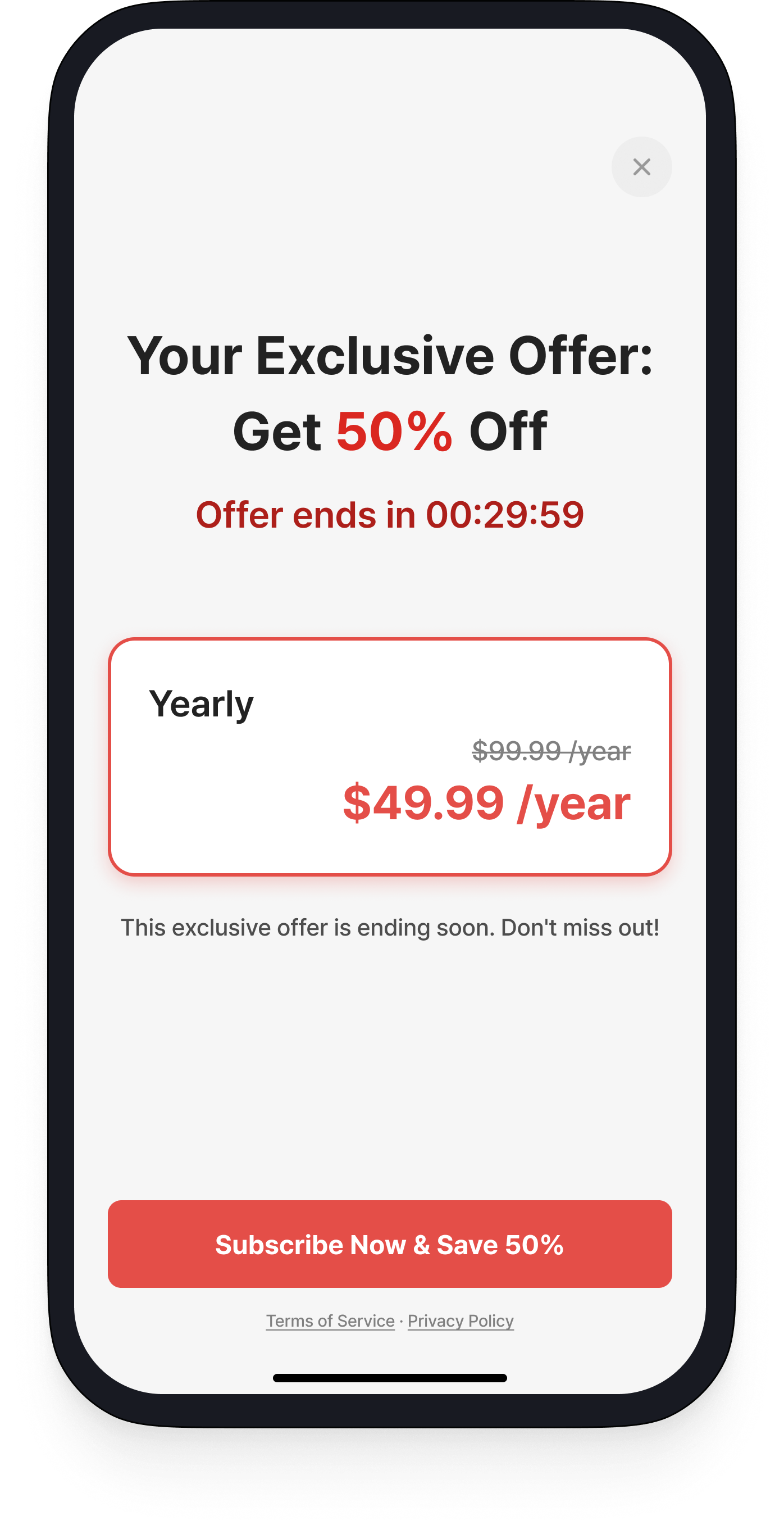 Text Focused Paywall